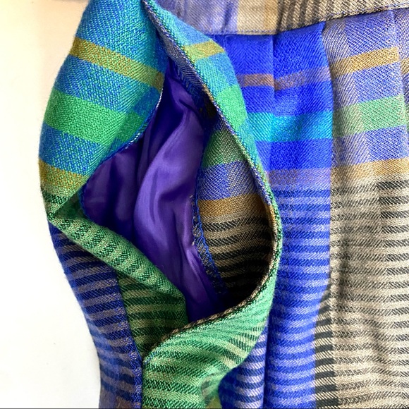 Liz Claiborne NWOT Vintage A-Line Skirt Purple Plaid Sz. 12 Petite HAS POCKETS! - Picture 4 of 10